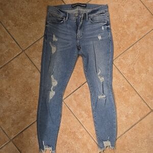 Express Ultimate Stretch Distressed Ankle Legging Women's Jeans